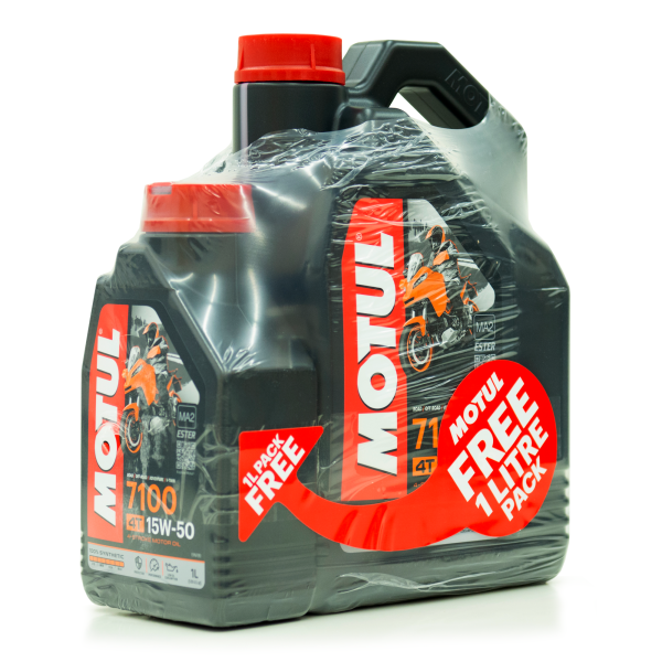 MOTUL Motul Synthetic Oil 7100 15W50 4T Promo Pack 4 x 4 Litres + 1 Litre